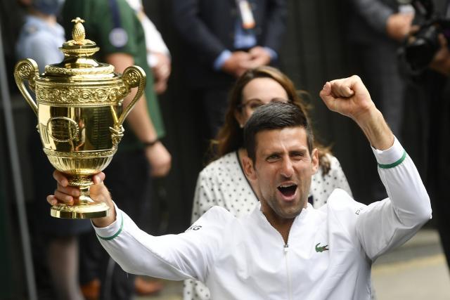 Tennis - Wimbledon - Les vingt titres du Grand Chelem de Novak Djokovic en images