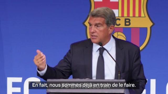 Foot - Espagne - Barça - FC Barcelone : le président Joan Laporta prend la parole et répond à Bartomeu