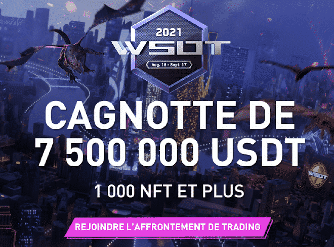 Bitcoin (BTC) : rejoignez dès maintenant la troop “Cointribune” pour gagner jusqu’à 7,5M USDT lors de la compétition de trading WSOT 2021 !