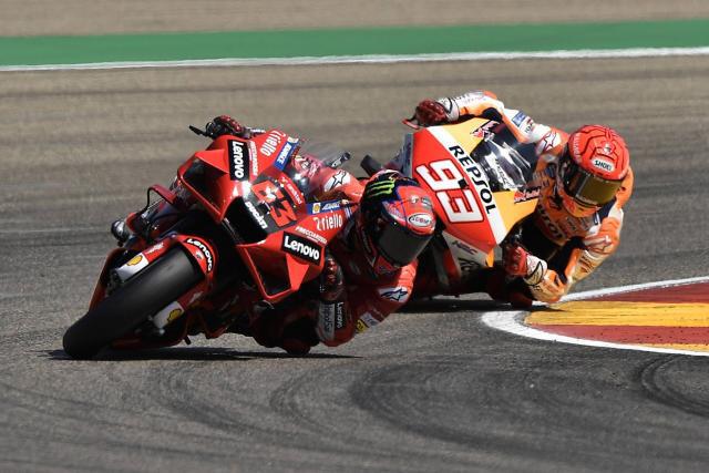 Moto - MotoGP - Aragon - Francesco Bagnaia s'impose devant Marc Marquez dans le GP d'Aragon, Fabio Quartararo 8e