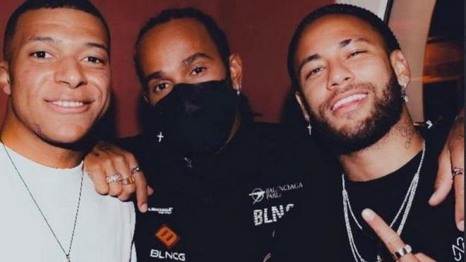 PSG : quand Neymar, Mbappé et Verratti font la fête avec Lewis Hamilton