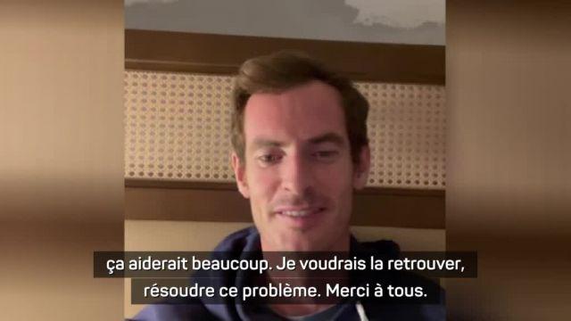 Andy Murray s'est fait voler son alliance et lance un appel à l'aide