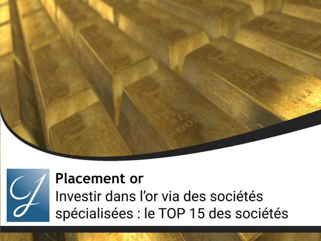 Investir dans l’or à travers les sociétés minières : le TOP 15