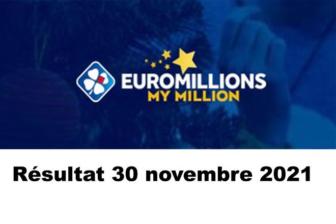 Résultat Euromillions et My Million du 30 novembre 2021 et grille des gains [En Ligne]