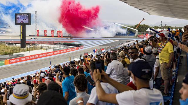 Le Président Macron soutient le GP de France de F1