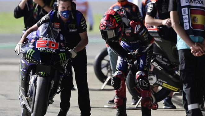 VIDEO. Moto GP : Fabio Quartararo chute dans la première séance d'essais libres du Grand Prix d'Espagne