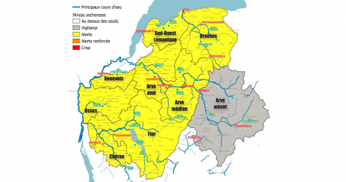 La quasi-totalité de la Haute-Savoie placée en alerte sécheresse