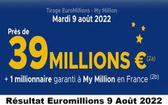 Résultat Euromillions et My Million du 9 août 2022 et grille des gains [En Ligne]