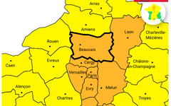 Beauvais-Oise : Alerte orange aux orages,  des vents entre 80 km/h et 110 km/h attendus