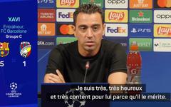 Foot - C1 - Barça - Xavi (Barça) après la victoire face à Plzen : « (Dembélé) est pratiquement au niveau du meilleur Neymar »