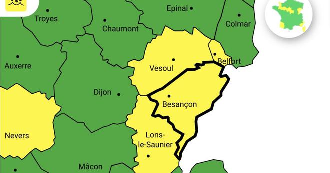 Pluie et inondation : la Franche-Comté en vigilance jaune