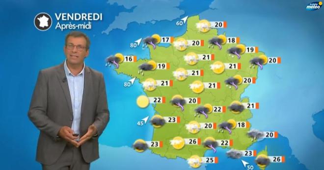 La météo du vendredi 21 octobre : les orages se maintiennent dans l'Est