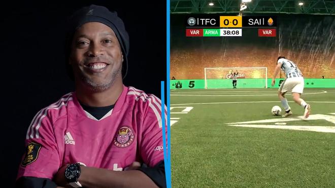 VIDÉO. Ronaldinho, nouvelle star de la Kings League, le tournoi qui mélange football et e-sport