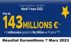 Résultat Euromillions 7 mars 2023 tirage FDJ Midi et Soir [En Ligne]