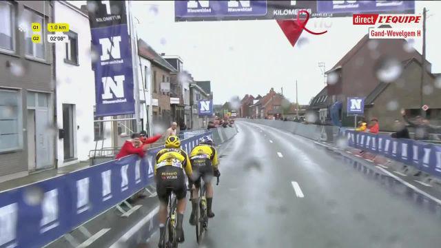 Cyclisme - Gand-Wevelgem - Christophe Laporte s'impose sur Gand-Wevelgem devant son coéquipier Wout Van Aert pour un doublé Jumbo - Visma