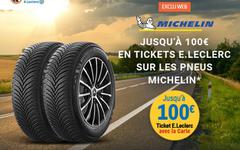 Bon plan pneus Michelin pas chers chez Leclerc : jusqu’à 20€ en tickets Leclerc par pneu !