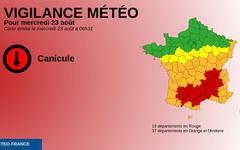 Canicule : Météo France maintient la vigilance orange pour fortes chaleurs ce jeudi