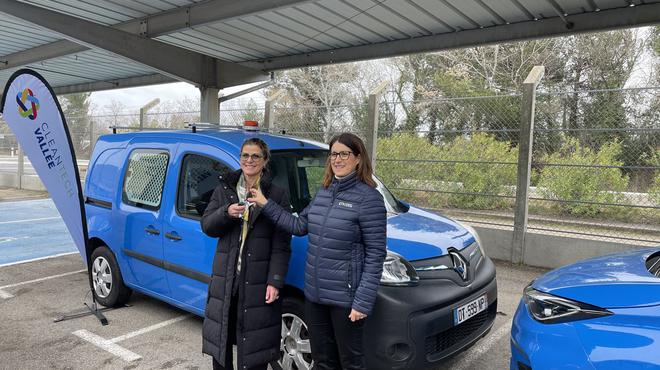 ARAMON Enedis offre un Kangoo électrique à la CleanTech Vallée