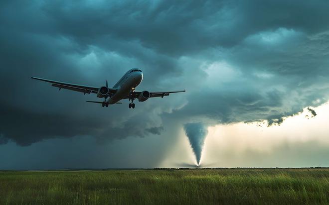 C'est la tornade la plus incroyable de l'année et elle a frôlé un aéroport !
