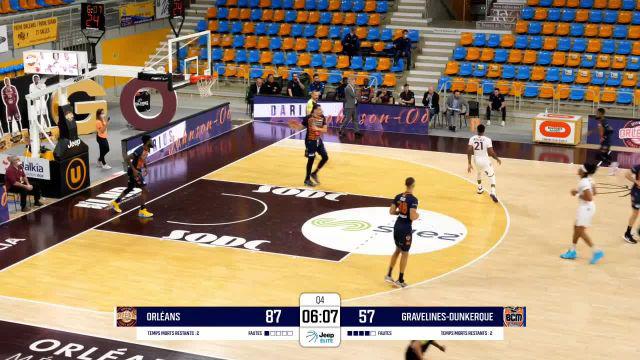 Basket - Jeep Élite - Jeep Élite, 7e journée : le résumé d'Orléans - Gravelines-Dunkerque en vidéo