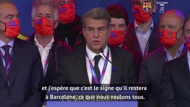 Foot - Espagne - Barça - Joan Laporta (Barça) : « On va convaincre Lionel Messi de rester »